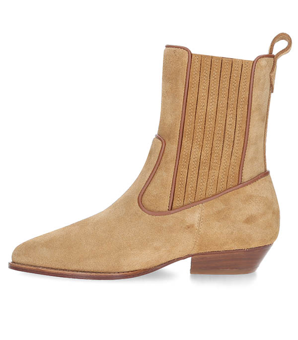 Abbey boots in Camel nubuck Socque Paris