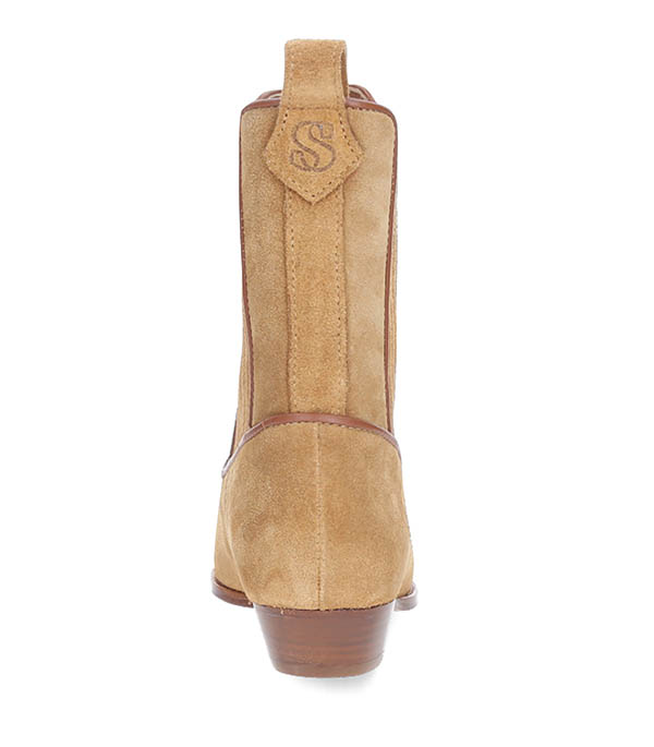 Abbey boots in Camel nubuck Socque Paris