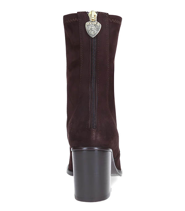 Cliff boots in suede leather Chocolat Socque Paris