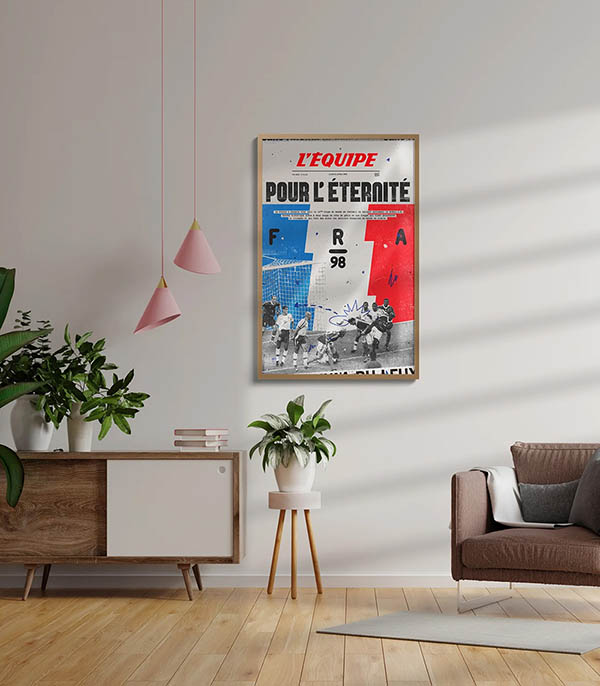 Affiche L'Equipe France 98 - 50 x 70 cm Plakat