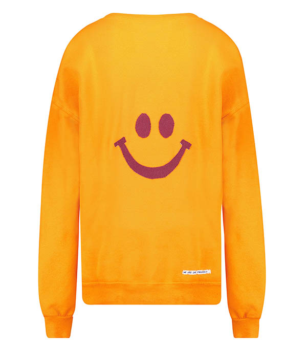 Sweat-shirt Vintage Smile Joy x Jane de Boy Orange We Are One Project