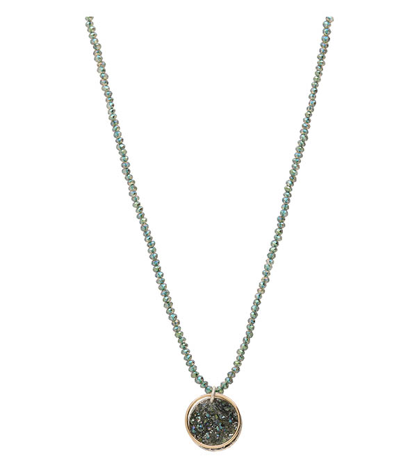 Collier Sublime Bliss Stone Cristal Green Lsonge