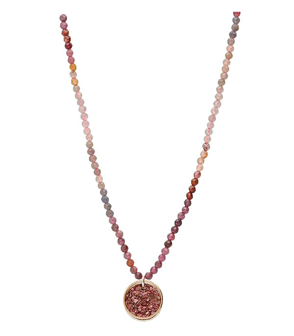 Necklace Sublime Bliss Stone Pink Lsonge