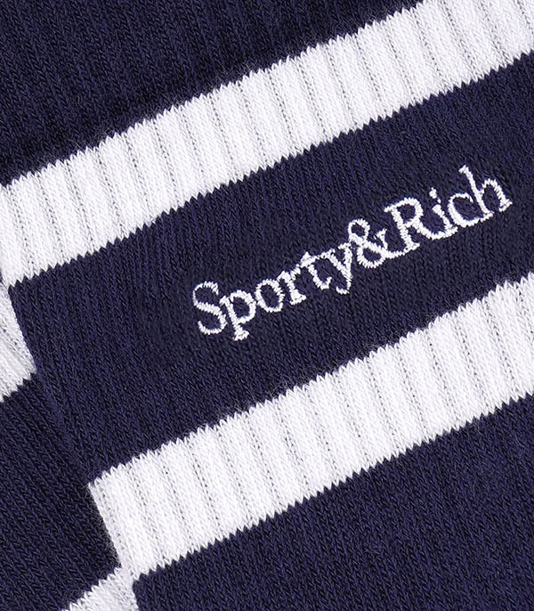 Chaussettes Serif Logo striped Navy Sporty & Rich