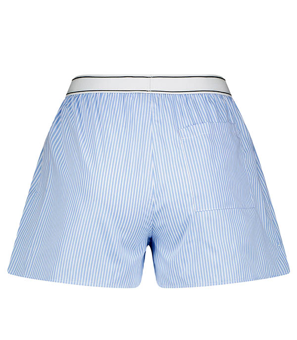 Short Serif Logo Boxer Sky Blue/Off White Sporty & Rich