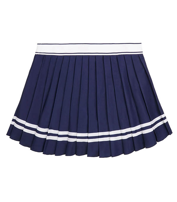 Skirt Vendome Script Pleated Navy Sporty & Rich