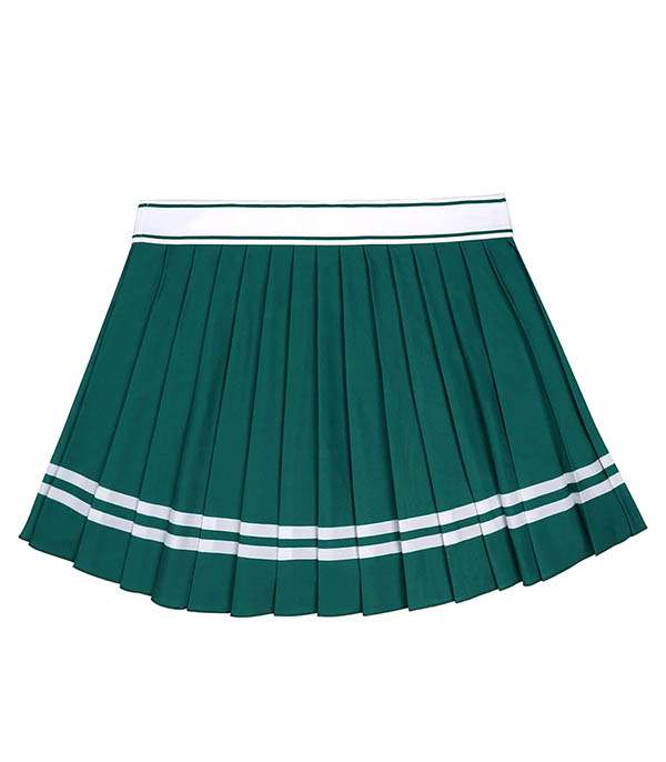 Vendome Script Pleated Alpine/White Sporty & Rich Skirt