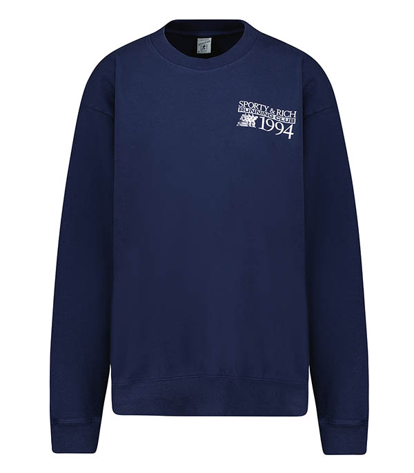 Sweat-shirt Finish Line Navy/White Sporty & Rich