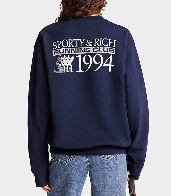 Finish Line Navy/White Sporty & Rich sweatshirt