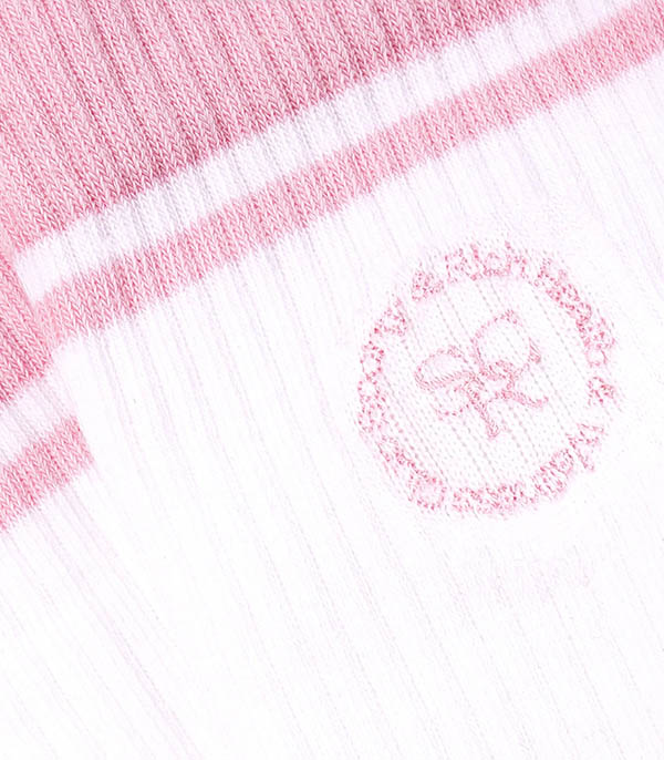 SRHWC White/Ballet Sporty & Rich Socks