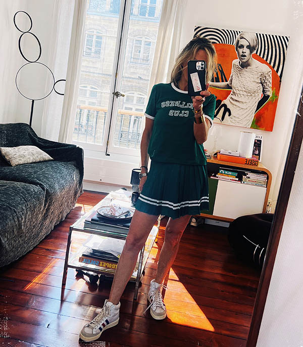 Tee-shirt Wellness Club Ringer Alpine/White Sporty & Rich