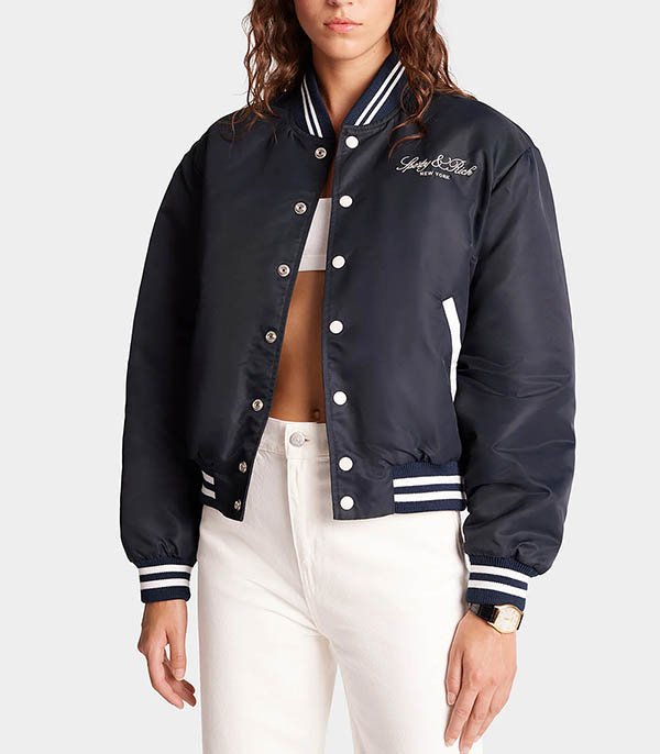 Teddy Wellness Boucle Varsity Navy/White Sporty & Rich