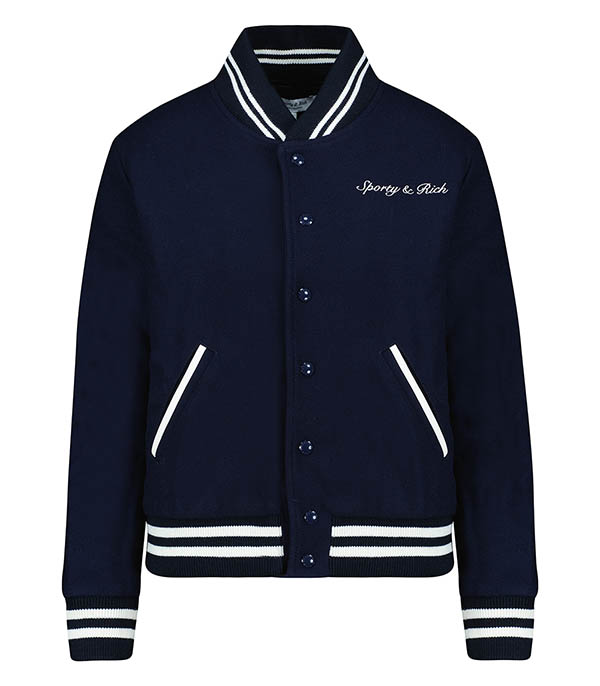 Teddy wool Syracuse Varsity Navy Sporty & Rich