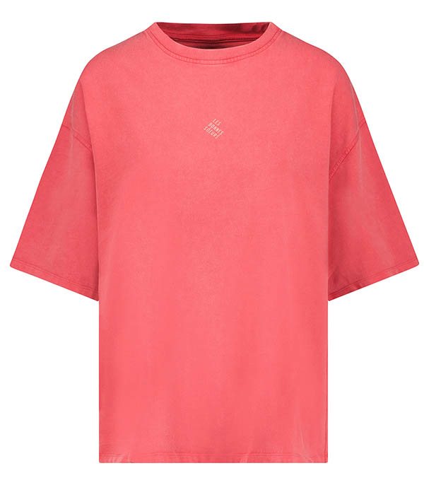 Tee-shirt Oversize Délavé Rouge LES BONNES SOEURS - Taille S/M