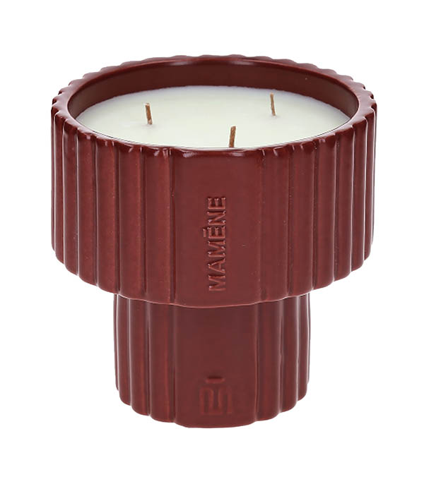 Candle Podium Rosa Bordeaux Medium 200g Mamène Paris