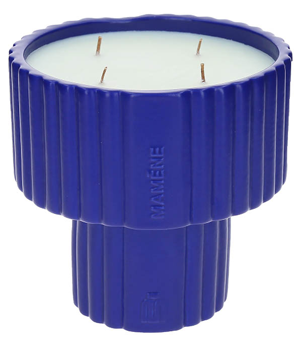 Candle Podium Rosa Blue Cobalt Large 340g Mamène Paris