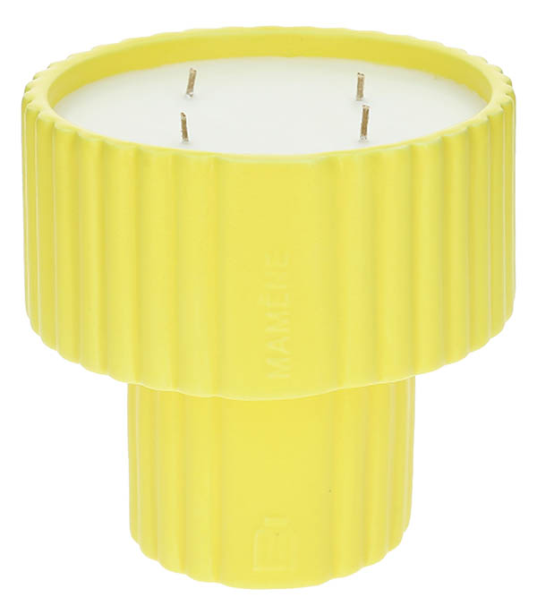 Candle Podium Simone Lemon Yellow Large 340g Mamène Paris