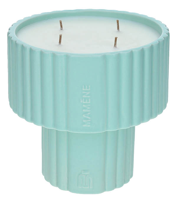 Candle Podium Frida Celadon Large 340g Mamène Paris