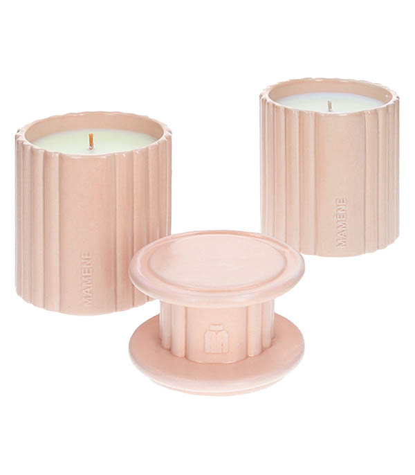 Totem Candle Simone Rosa Nude 540 g Mamène Paris