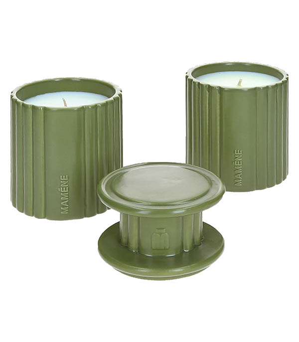 Candle Totem Andy Yvon Khaki 540 g Mamène Paris