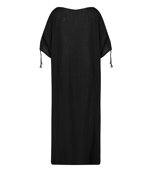 Robe Longue Kaftan Noir Maison Saint Julien