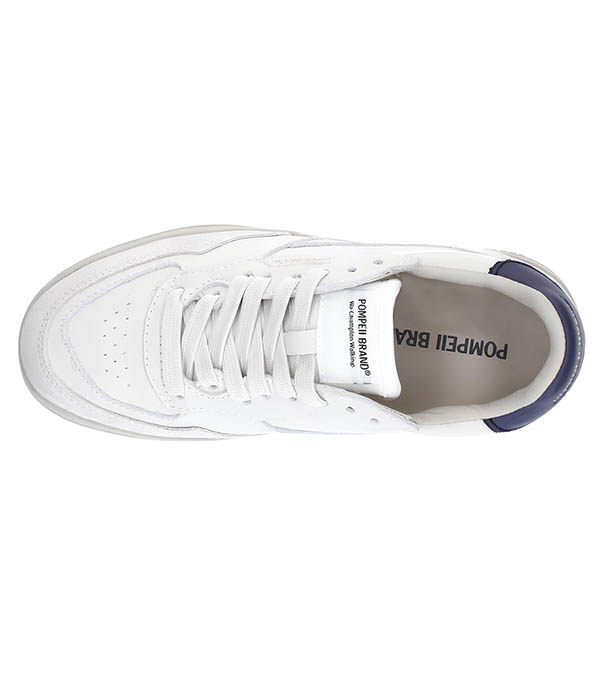 Sneakers Elan Cuir Ecru Jeans Pompeii Brand