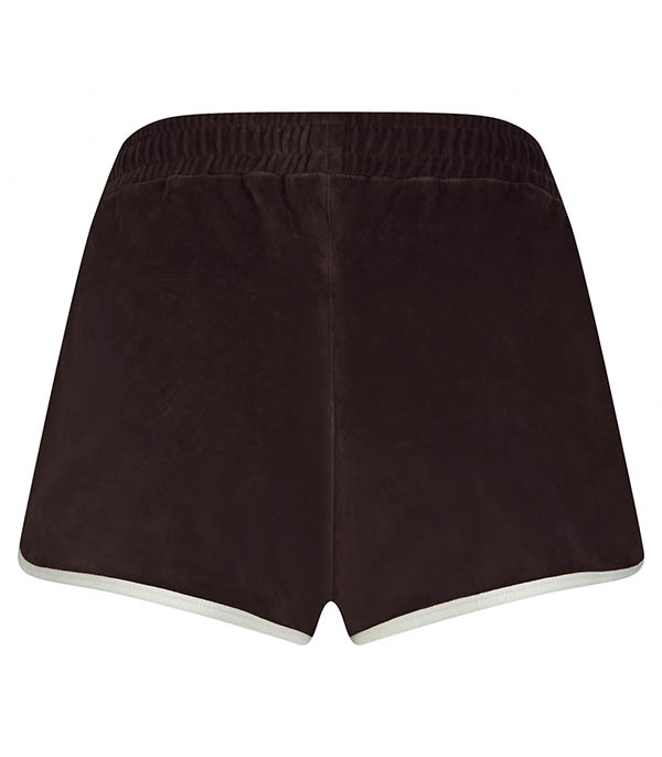 Disco shorts in NY Crest Chocolate/Cream velvet Sporty & Rich