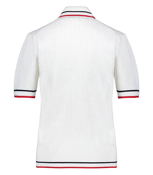 Polo short sleeve Serif Logo Mini Cable Off White Sporty & Rich