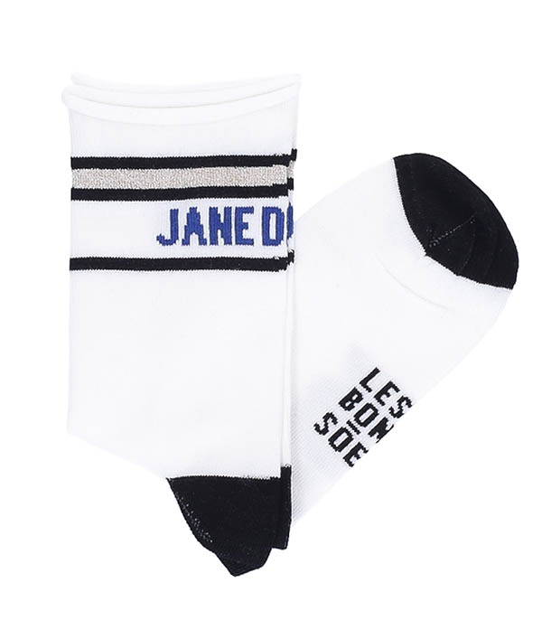 Socks Jane de Boy Blue/Ecru LES BONNES SOEURS - One size fits all