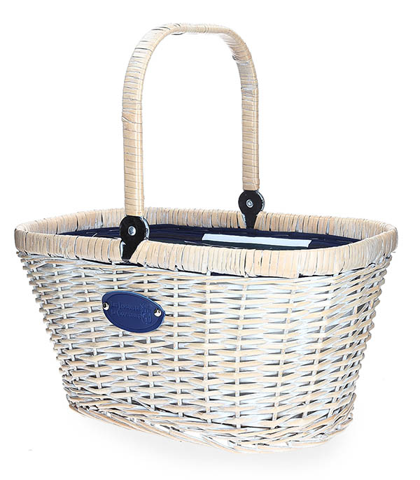 Isothermal Bicycle Basket Chantilly Navy Stripes Les Jardins de la Comtesse