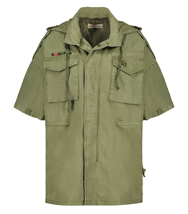 Kiyosu Wild Horses BORO Military Short Sleeve Hooded Jacket