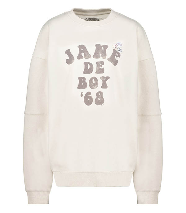 Roller sweatshirt Jane de boy '68 Ecru/Brown Newtone