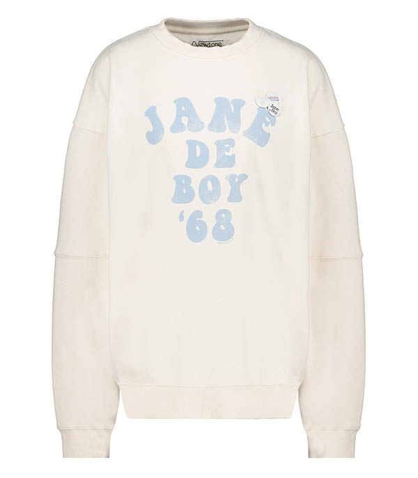Roller sweatshirt Jane de Boy '68 Natural/Baby Blue Newtone