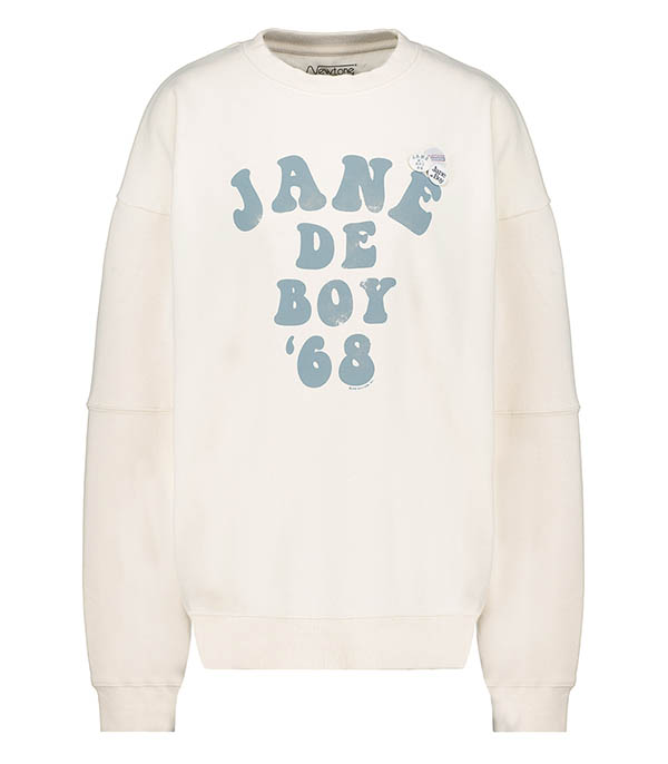 Roller sweatshirt Jane de Boy '68 Natural/Sage Green Newtone