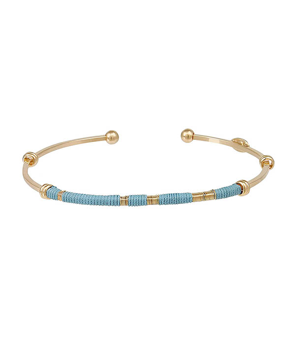 Zanzibar Gold Bracelet Blue Gas Bijoux