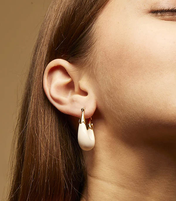 Ecume Earrings Small Gold Model Gas Bijoux