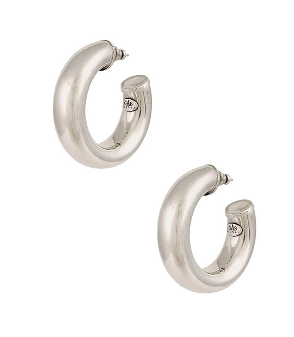 Turner Silver Creole Earrings Gas Bijoux