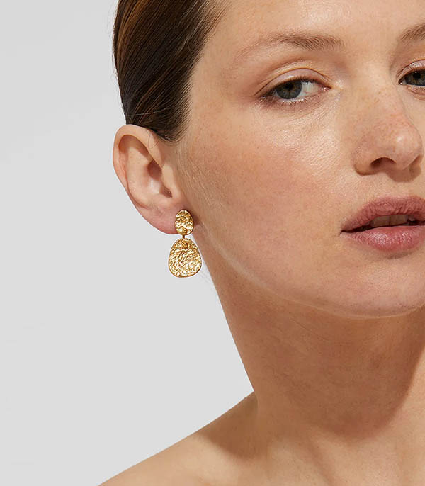 Gold Eclipse Earrings Gas Bijoux