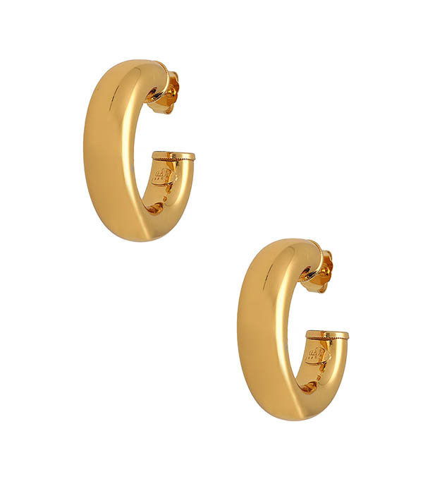 Gold Turner Creole Earrings Gas Bijoux