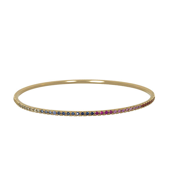 Bangle multi sapphires in gold And... Paris