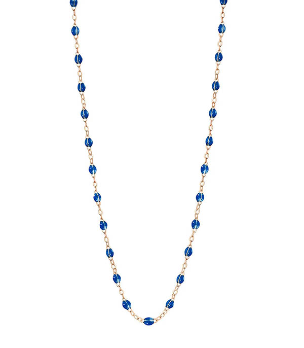 Collier Or rose et Perles de résine 42 cm Gigi Clozeau