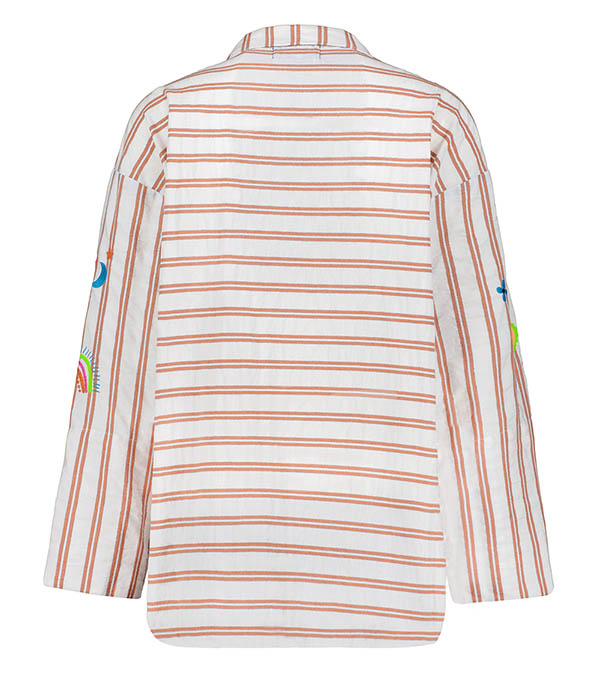 Blouse Gardenia Beige Stripes Susanna Blu