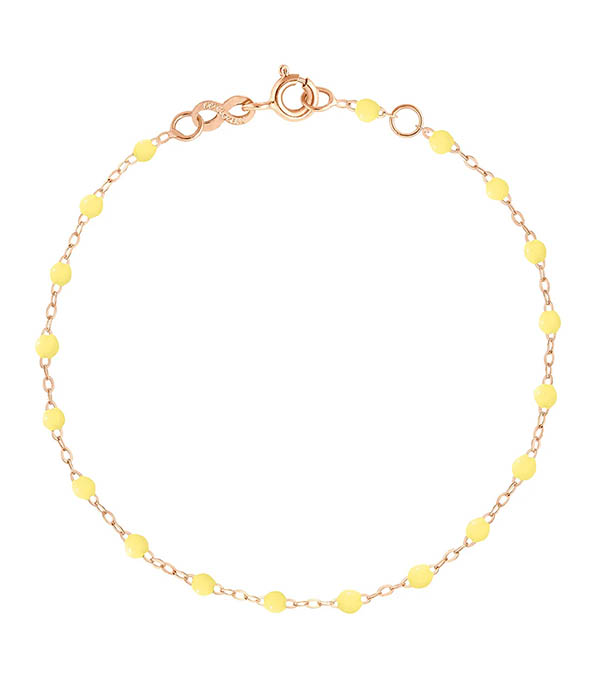 Rose Gold Anklet with Resin Beads 24 cm Gigi Clozeau