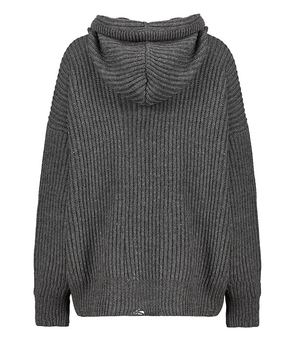 Brooke Grey Wool Hoodie Nine in the Morning