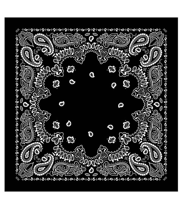 Bandana Black 120 x 120 cm destiny