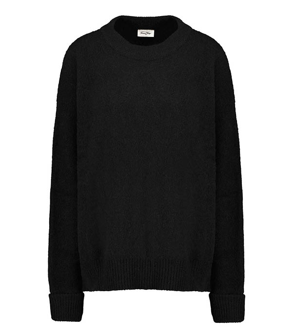 Vitow Boatneck Sweater Black American Vintage - Size M/L