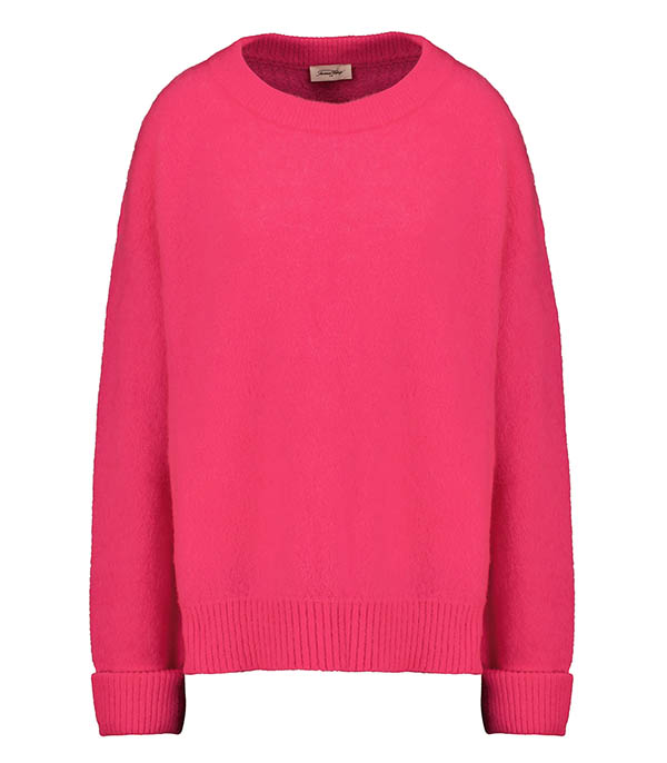 Vitow Boatneck Sweater Pink Fluo Chiné American Vintage