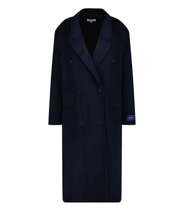 Double Faced Navy coat in wool and cashmere Sporty & Rich