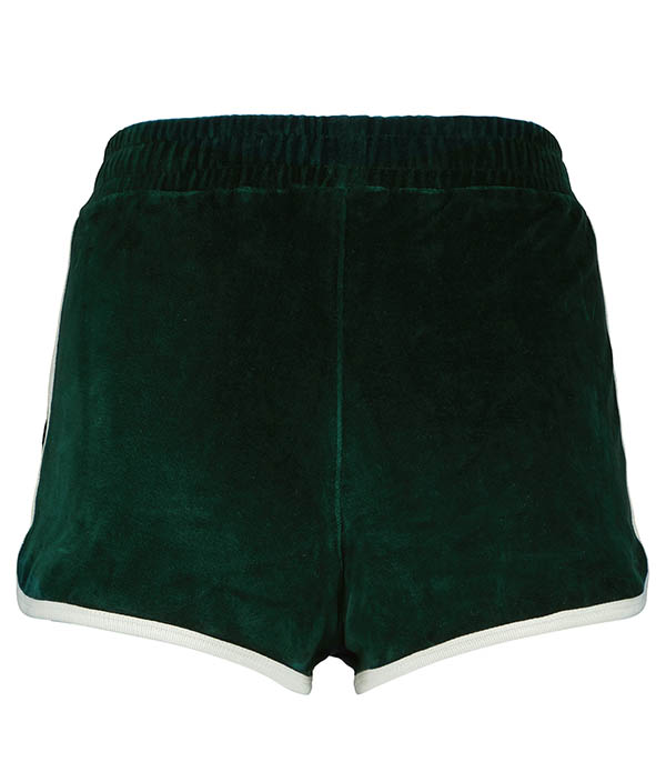 NY Crest Velour Forest/Cream Sporty & Rich shorts