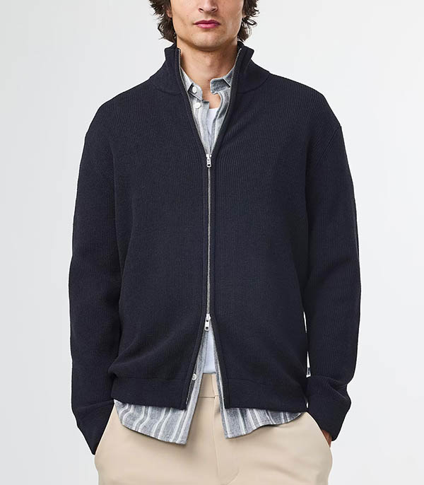 Pull Zippé homme Danny Full 6429 Navy Blue NN07